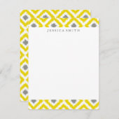 イエローグレーダイヤモンドイカットパターンありがとう (正面/裏面)