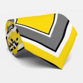 イエローグレーダイヤモンドジオメトリック ネクタイ (ロール)