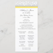 イエローグレーダマスクフォト結婚式 プログラム (裏面)