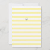 イエローグレーニュートラル水玉模様エレファントベビーシャワー 招待状 (裏面)