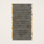 イエローグレーフローラ葬儀祈りの言葉カード (裏面)