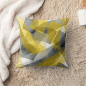 イエローグレーブラックウォーター色抽象芸術装飾用クッション クッション (ブランケット)