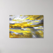 イエローグレーブラック抽象芸術 キャンバスプリント (正面)