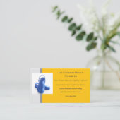 イエローグレーブルーメディカルクロッグユニフォーム 名刺 (スタンド正面)