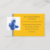 イエローグレーブルーメディカルクロッグユニフォーム 名刺 (正面)