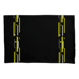 イエローグレーブロック抽象芸術アート 枕カバー