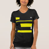 イエローグレーブロック抽象芸術アート Tシャツ (正面)