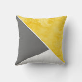 イエローグレーホワイトカラーブロック クッション (裏面)