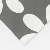 イエローグレーホワイトデイジーパターン フリースブランケット (角)