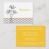 イエローグレーホワイトフローラ披露宴エンクロージャカード エンクロージャーカード (正面/裏面)