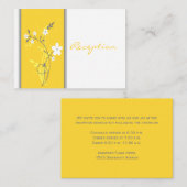 イエローグレーホワイトフローラ披露宴エンクロージャカード エンクロージャーカード (正面/裏面)