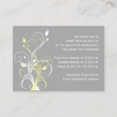 イエローグレーホワイトフローラ披露宴エンクロージャカード エンクロージャーカード (裏面)