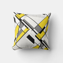 イエローグレーホワイトブラック抽象芸術角デザイン