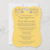 イエローグレーラブハート結婚式招待状 招待状 (裏面)