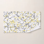 イエローグレー抽象芸術 バスタオルセット (ハンドタオル)