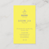 イエローグレー文字ドットカップケーキベーカリー 名刺 (裏面)