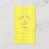 イエローグレー文字ドットカップケーキベーカリー 名刺 (正面)