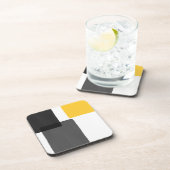 イエローグレー白黒ミニマモダンリスト コースター (右側)