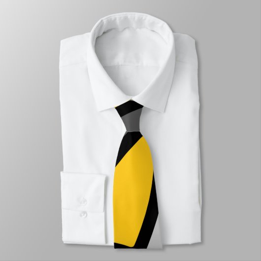 イエローグレー白黒抽象芸術 ネクタイ (タイ)