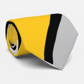 イエローグレー白黒抽象芸術 ネクタイ (ロール)