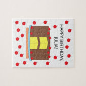 イエローケーキとチョコレートつや消し ジグソーパズル (横)