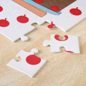 イエローケーキとチョコレートつや消し ジグソーパズル (側面)