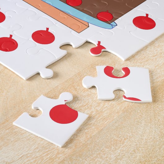 イエローケーキとチョコレートつや消し ジグソーパズル (側面)