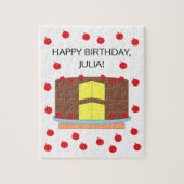 イエローケーキとチョコレートつや消し ジグソーパズル (縦)