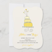 イエローケーキガールお洒落バースデーパーティー招待状 招待状 (正面)