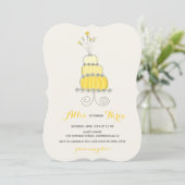 イエローケーキガールお洒落バースデーパーティー招待状 招待状 (スタンド正面)