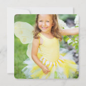 イエローケーキガールお洒落バースデーパーティー招待状 招待状 (裏面)