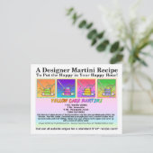 イエローケーキマルティーニレシピカードはがき ポストカード (スタンド正面)