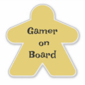 イエローゲーマーカスタムカットビニールステッカー シール (正面)