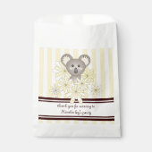 イエローコアラベビーシャワー/子供の誕生日パーティー フェイバーバッグ (正面)