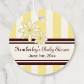 イエローコアラベビーシャワー/誕生日ありがとう フェイバータグ (裏面)