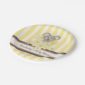 イエローコアラ誕生日/ベビー男女兼用シャワー ペーパープレート (アングル)