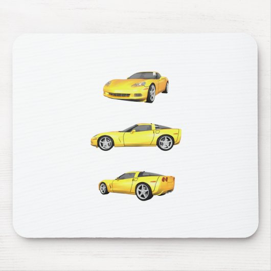 イエローコルベット： マウスパッド (正面)