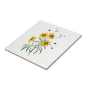 イエローコレオプシスエレガンスbyピエールジョセフ・レドテ タイル (側面)