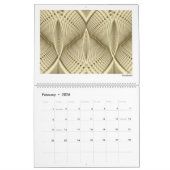 イエローコレクション抽象芸術フラクタル2026 カレンダー (2月 2026)