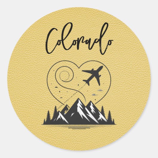 イエローコロラドパスポート ラウンドシール (正面)