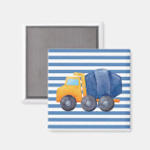 イエローコンクリートトラック角磁石 マグネット (正面/裏面)