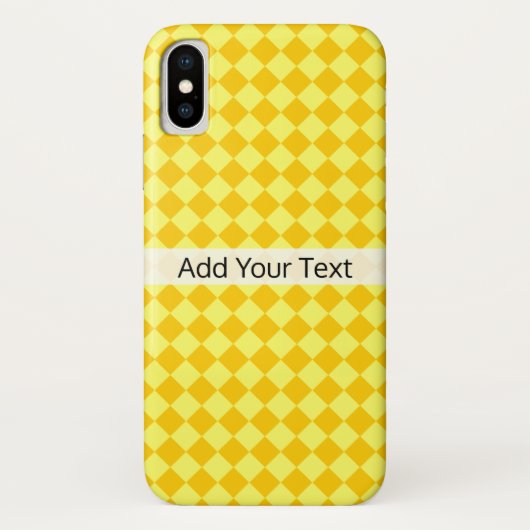イエローコンビネーションダイヤモンドパターン(STaylor) Case-Mate iPhoneケース (裏面)