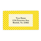 イエローコンビネーションチェッカーボード(by ShirleyTaylor) ラベル (正面)