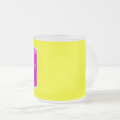 イエローコーヒーマグ フロストグラスマグカップ (正面右)