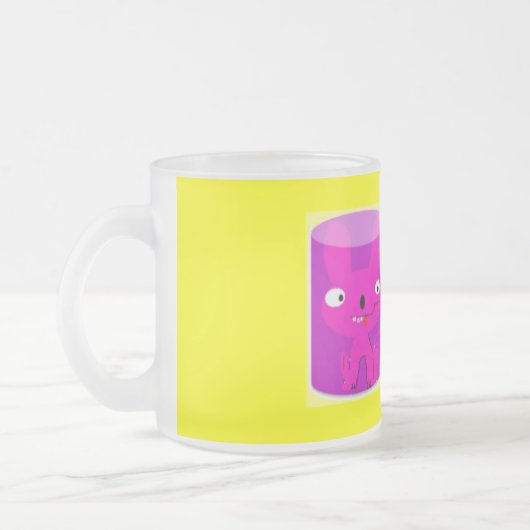 イエローコーヒーマグ フロストグラスマグカップ (左)