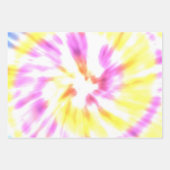 イエローコーラルアクア絞り染め ラッピングペーパーシート (正面2)