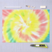 イエローコーラルアクア絞り染め 薄葉紙 (クラフト)