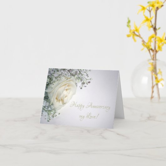 イエローコー淡い色のナーバラアニバーサリーカード カード (黄色い花)