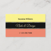 イエローコー縁どルオンブラックプロフェッショナルスタイリッシュ 名刺 (正面)