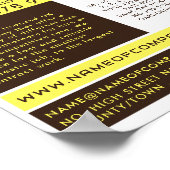 イエローゴミのスキップデザイン、スキップ/ダンプスター会社 ポスター (角)